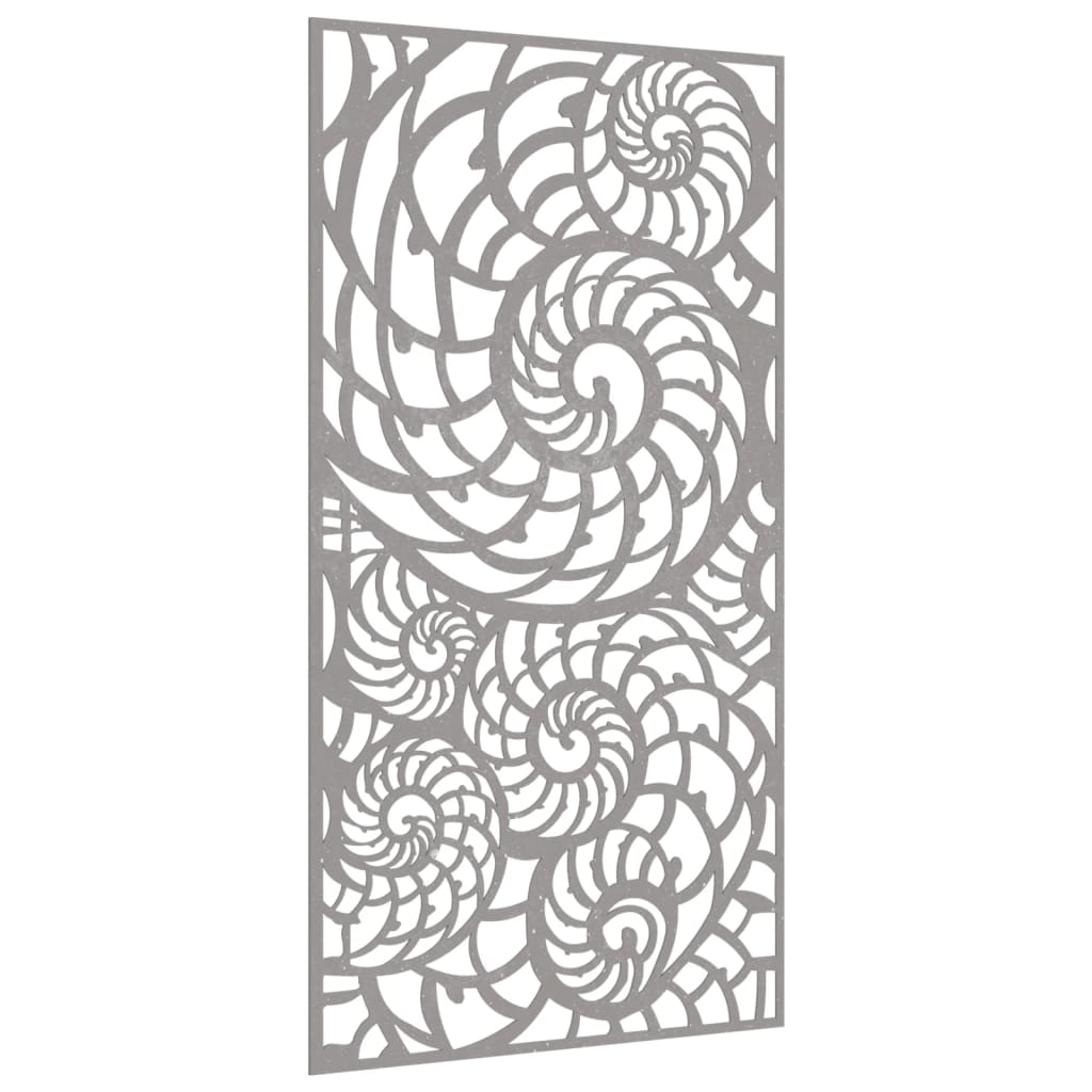 Décoration murale de jardin 105x55 cm acier corten design coque - XIOS
