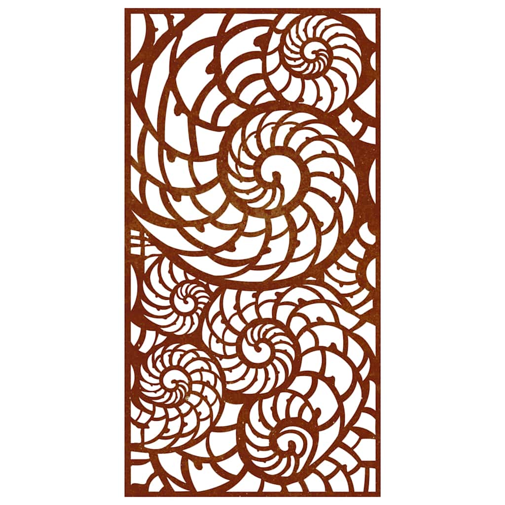 Décoration murale de jardin 105x55 cm acier corten design coque - XIOS