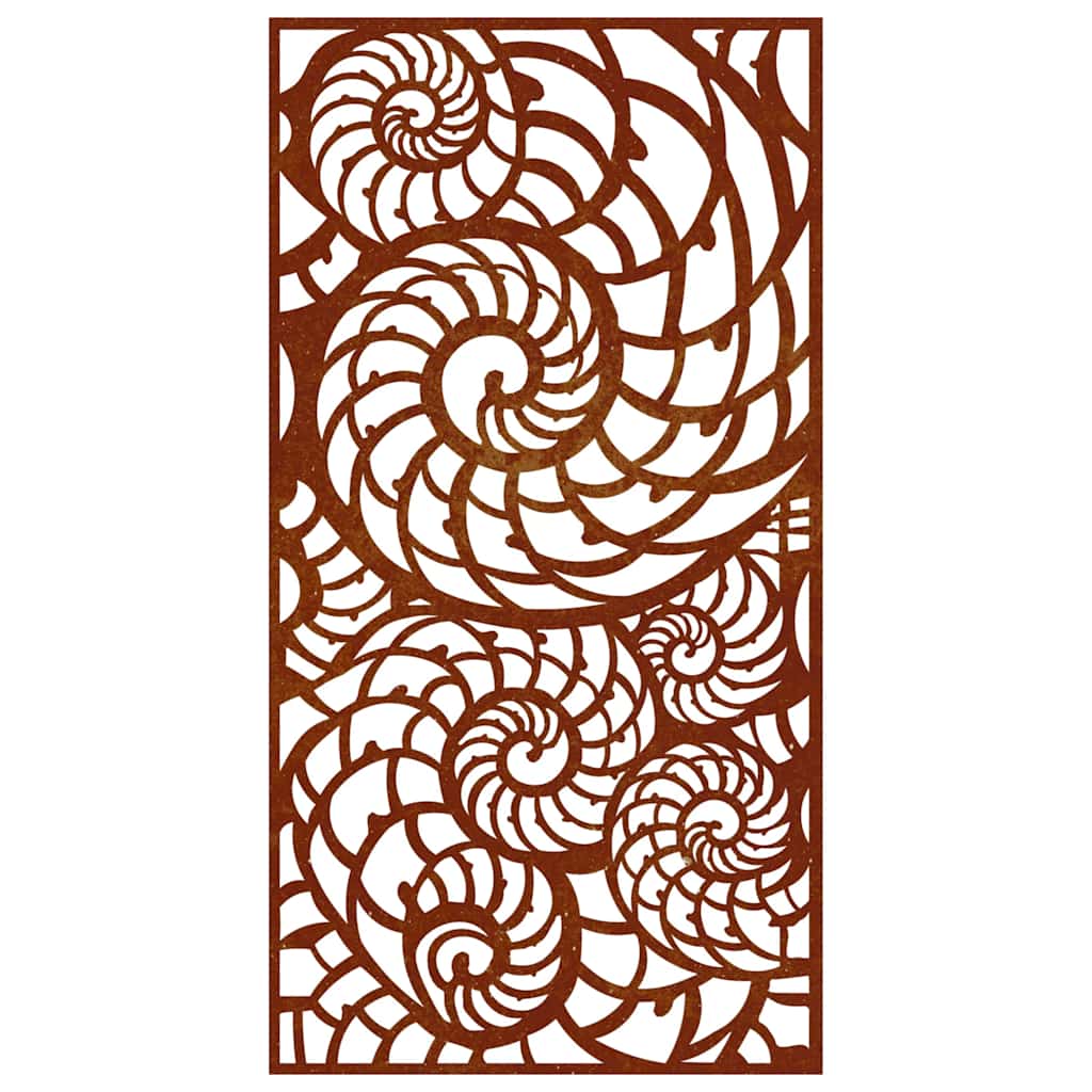 Décoration murale de jardin 105x55 cm acier corten design coque - XIOS