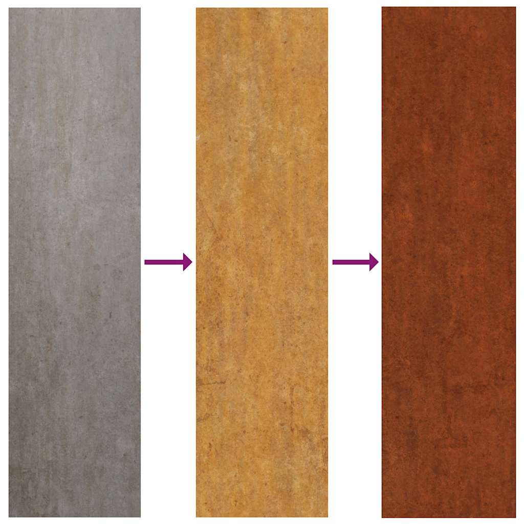 Décoration murale de jardin 105x55 cm acier corten design coque - XIOS