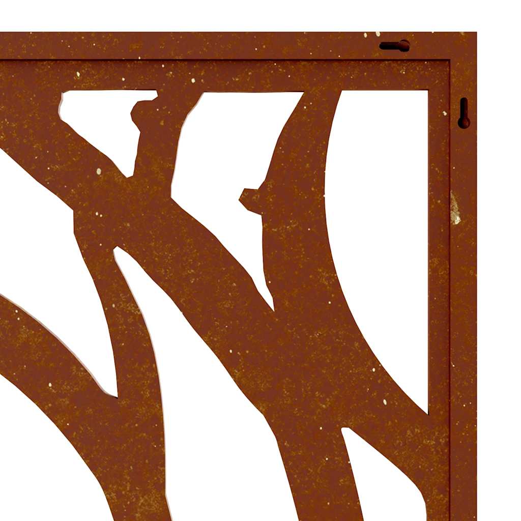 Décoration murale de jardin 105x55 cm acier corten design coque - XIOS