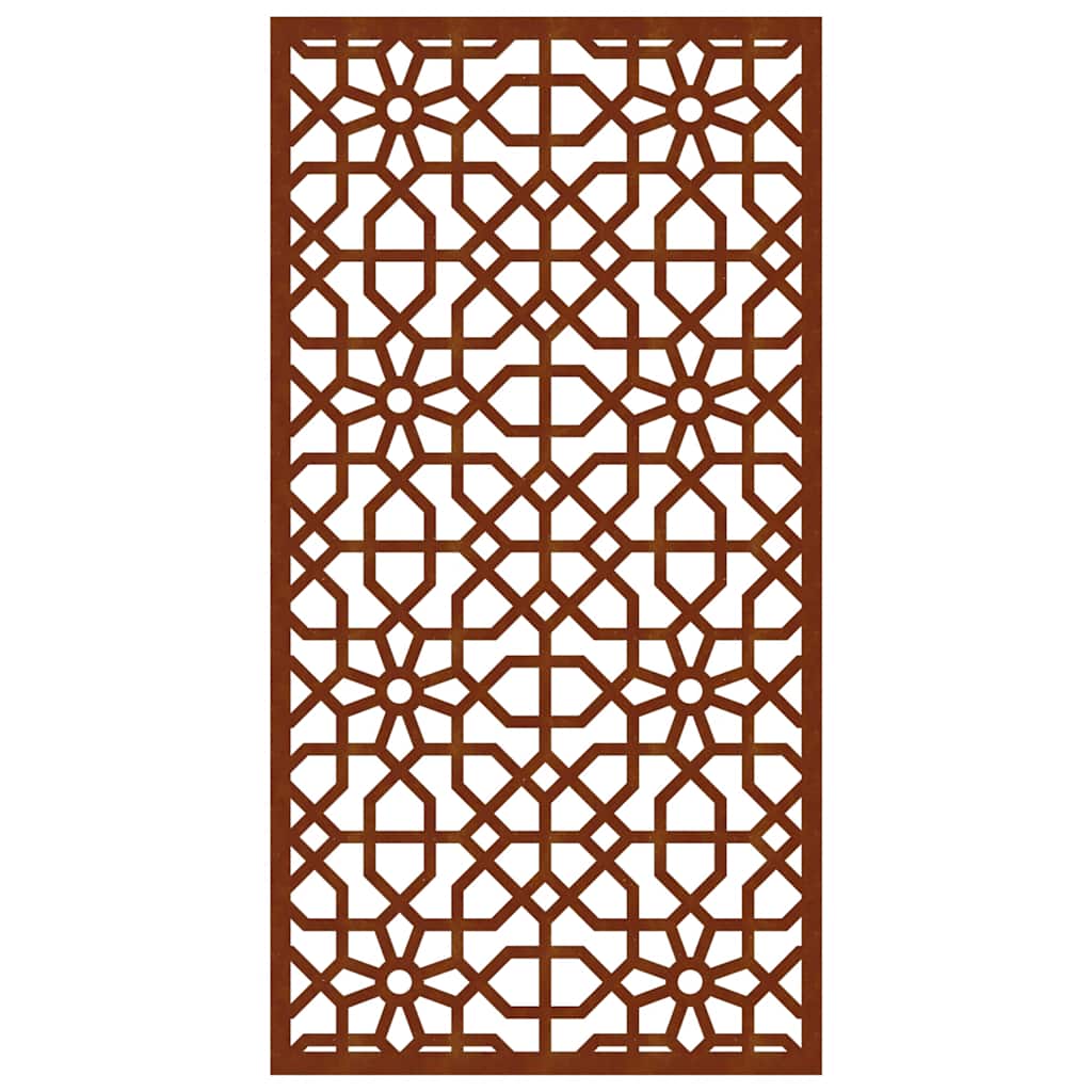 Décoration murale jardin 105x55cm acier corten design mauresque - XIOS