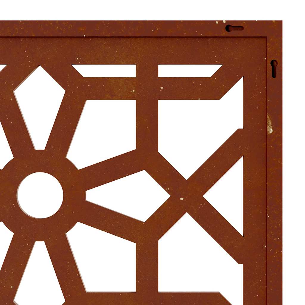 Décoration murale jardin 105x55cm acier corten design mauresque - XIOS