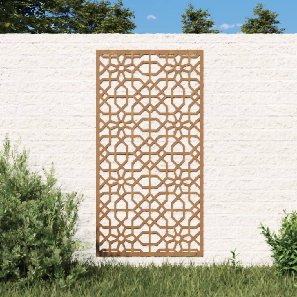 Décoration murale jardin 105x55cm acier corten design mauresque - XIOS