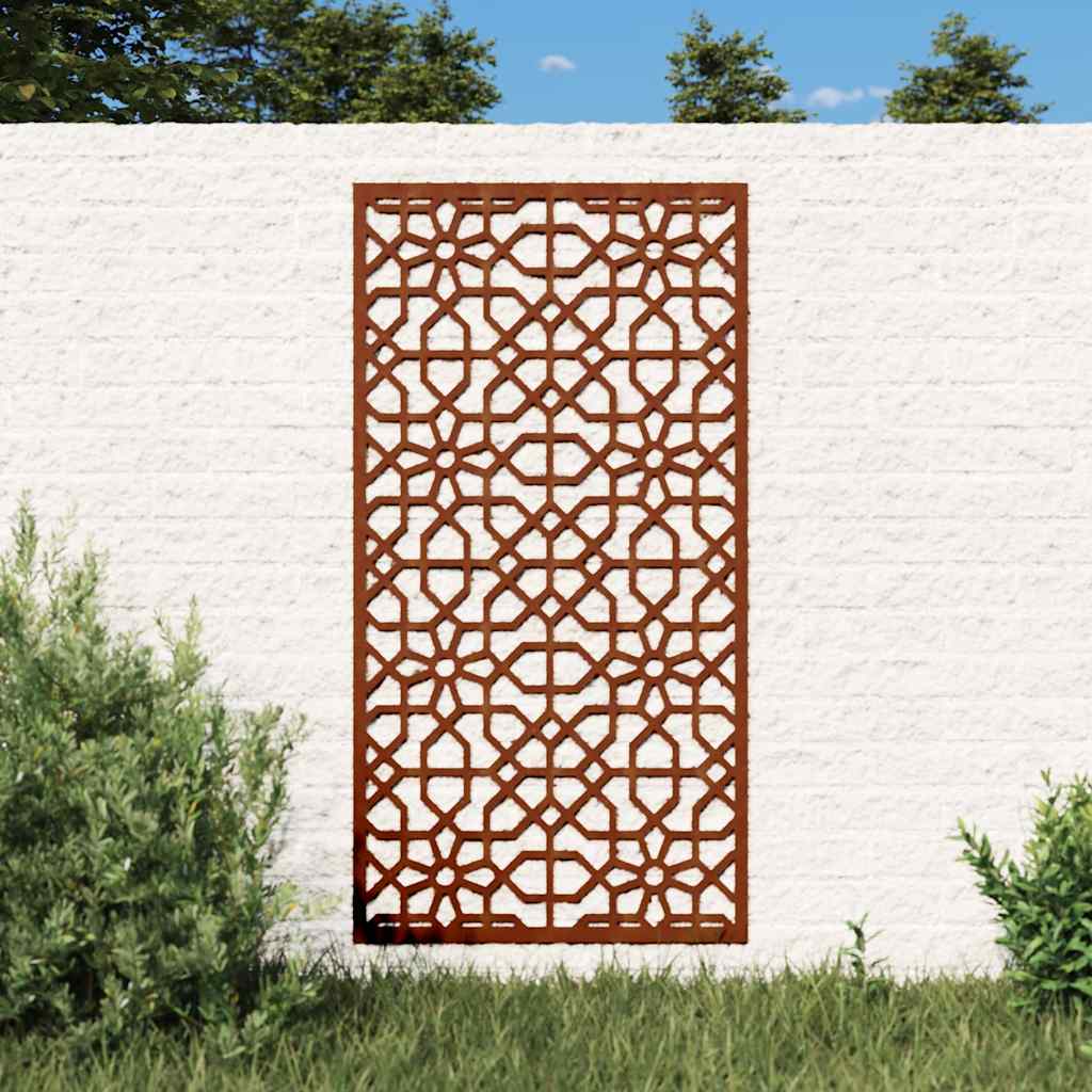 Décoration murale jardin 105x55cm acier corten design mauresque - XIOS