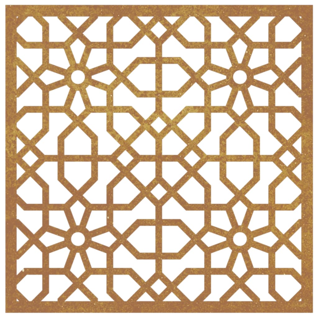Décoration murale jardin 55x55 cm acier corten design mauresque - XIOS