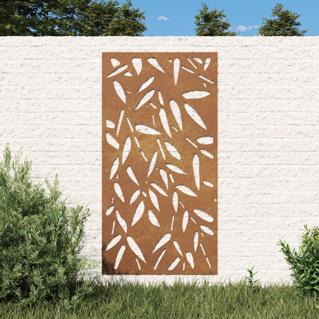 Décoration murale jardin 105x55 cm design de feuille de bambou - XIOS