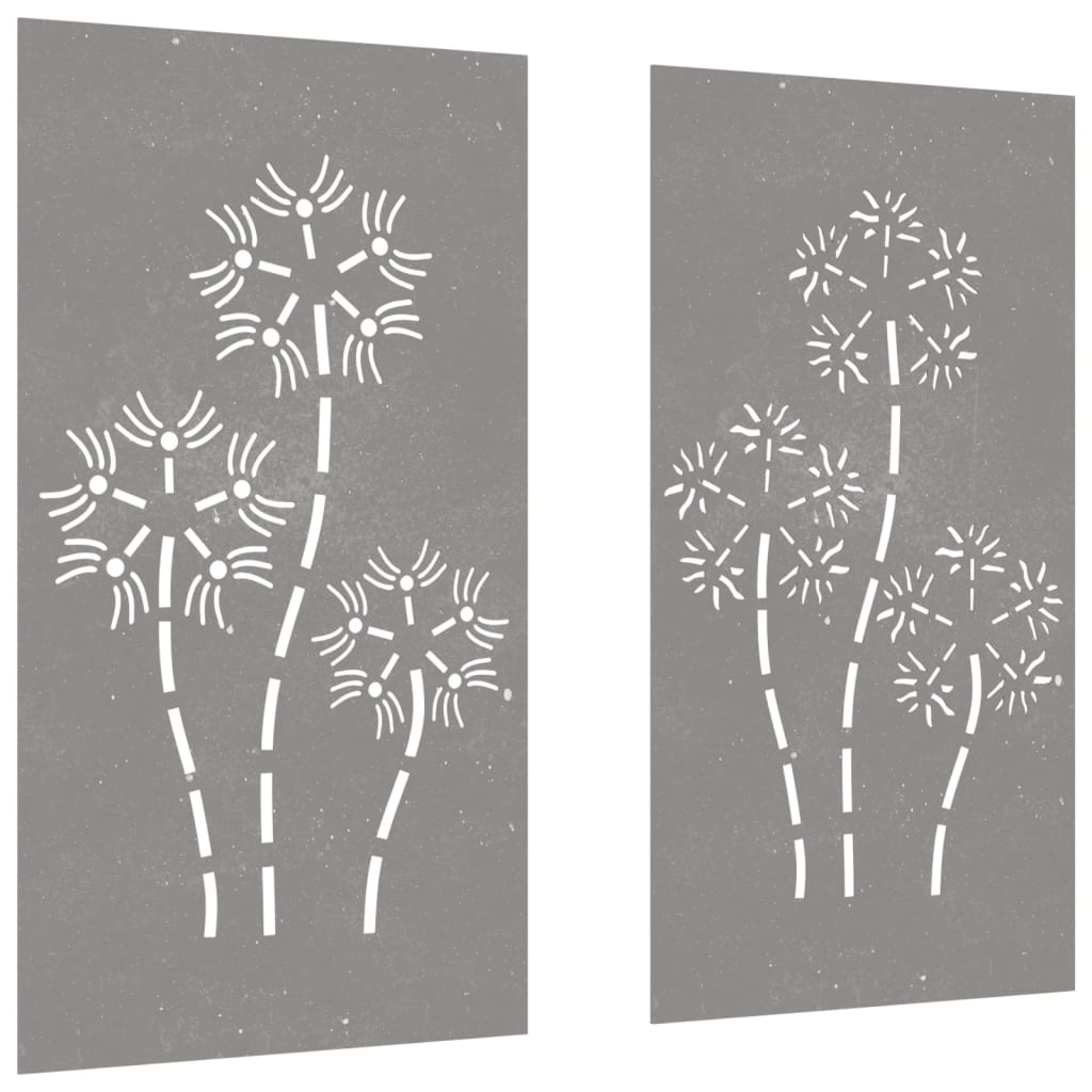 Décorations murales de jardin 2pcs 105x55 cm design de fleur - XIOS