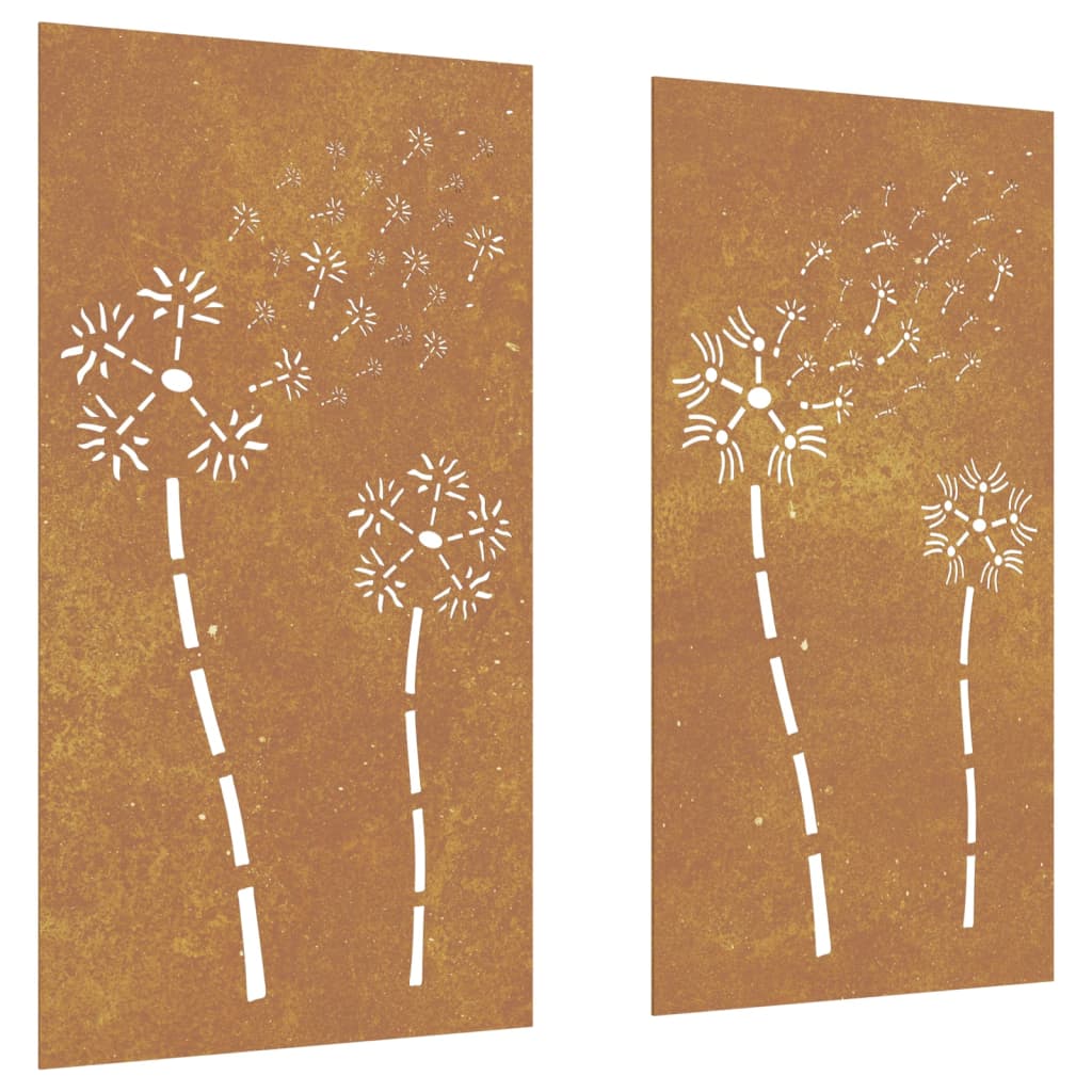 Décorations murales de jardin 2pcs 105x55 cm design de fleur - XIOS
