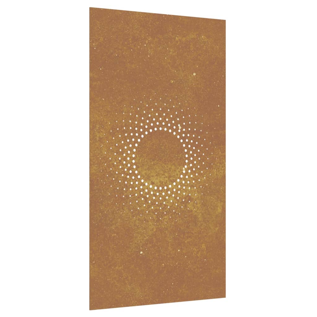Décoration murale jardin 105x55cm acier corten design du soleil - XIOS