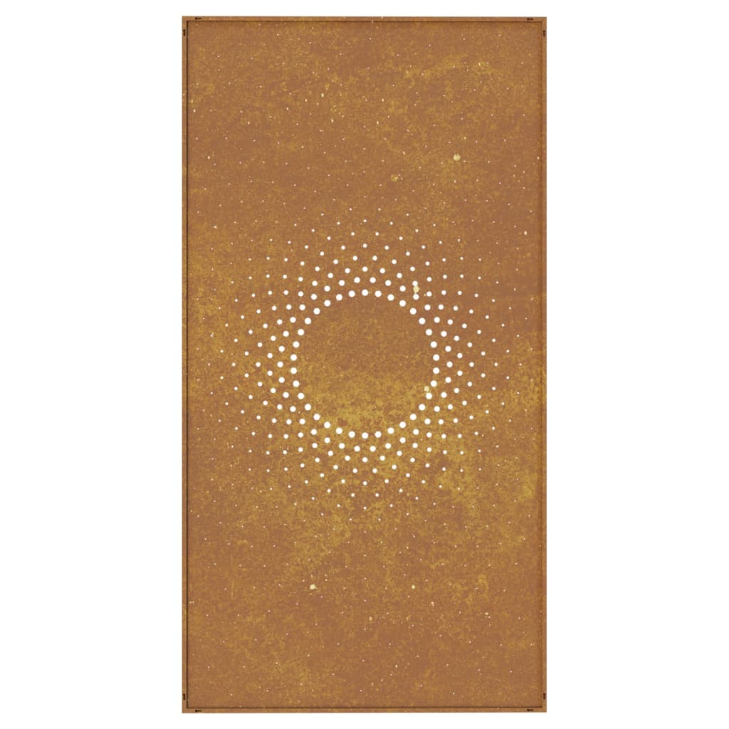Décoration murale jardin 105x55cm acier corten design du soleil - XIOS