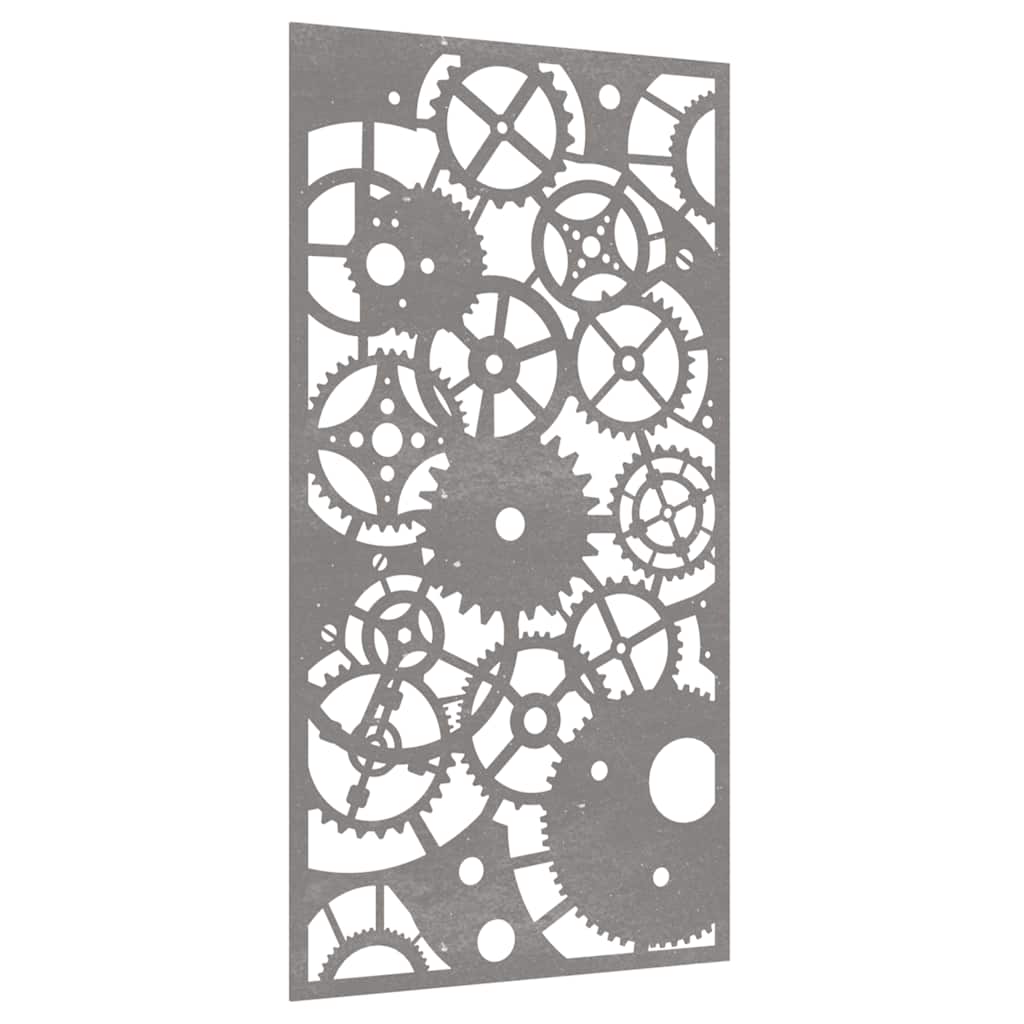 Décoration murale jardin 105x55 cm design de roue dentée