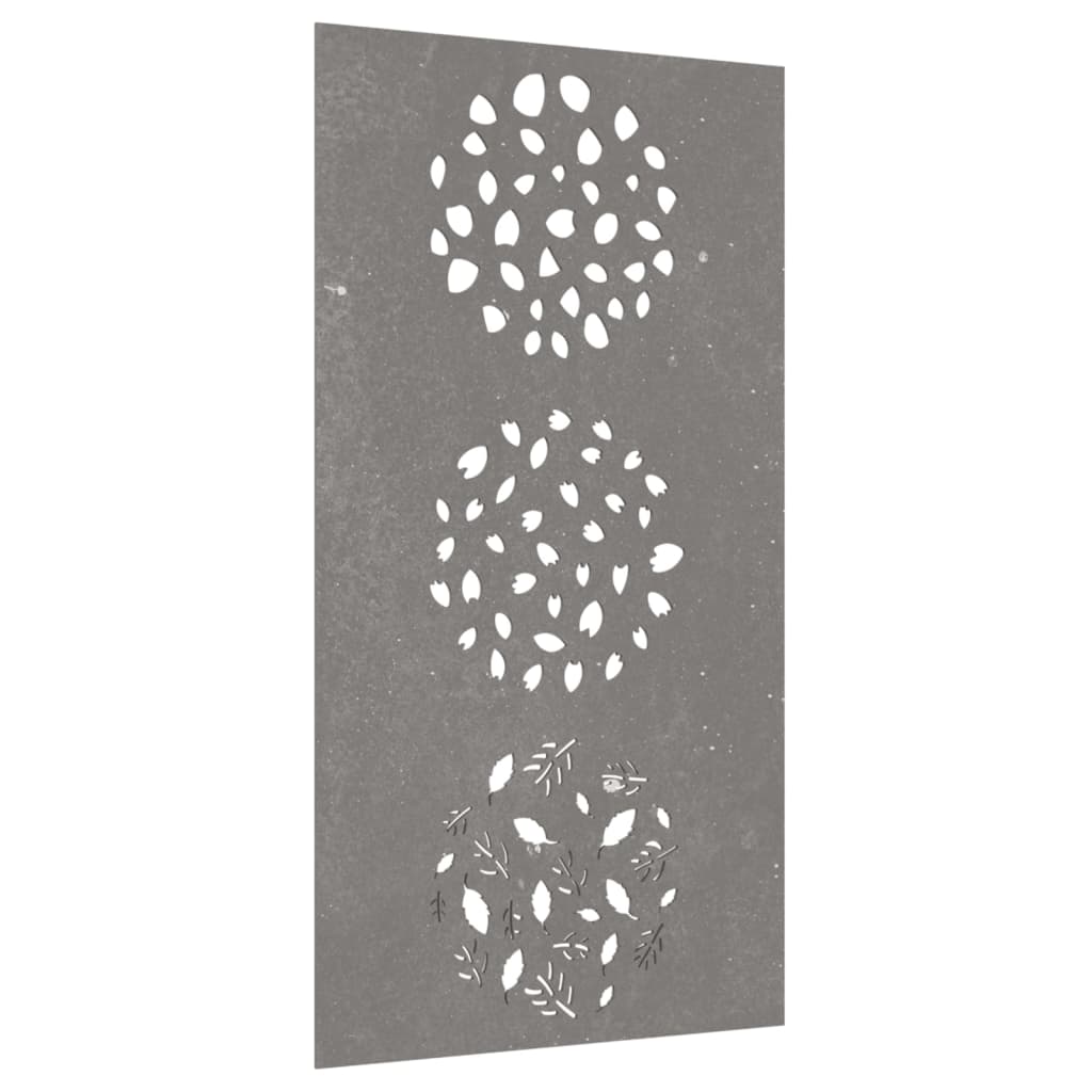 Décoration murale jardin 105x55 cm acier corten design feuille - XIOS
