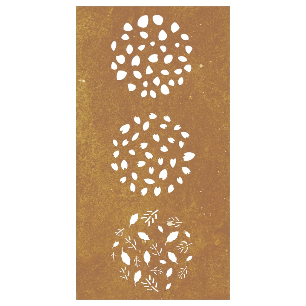 Décoration murale jardin 105x55 cm acier corten design feuille - XIOS