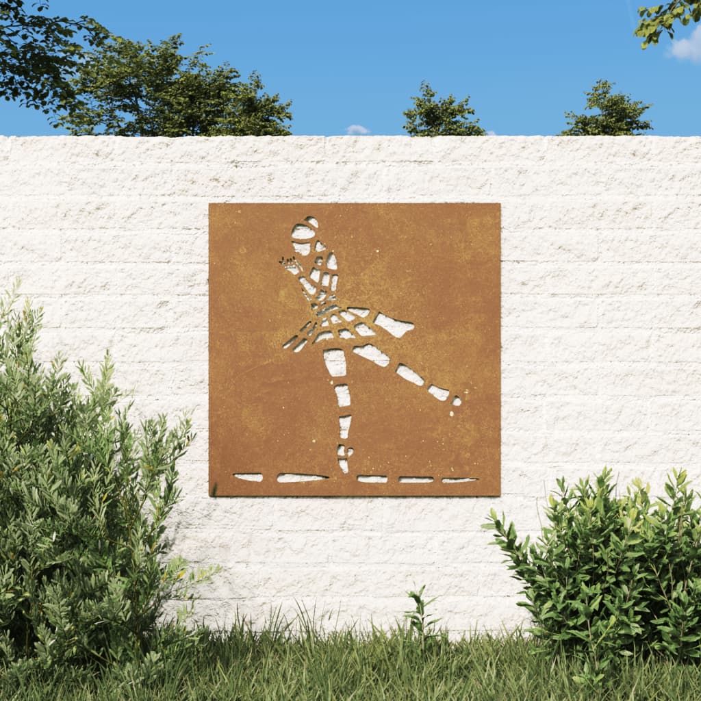 Décoration murale jardin 55x55 cm motif de danseuse de ballet - XIOS