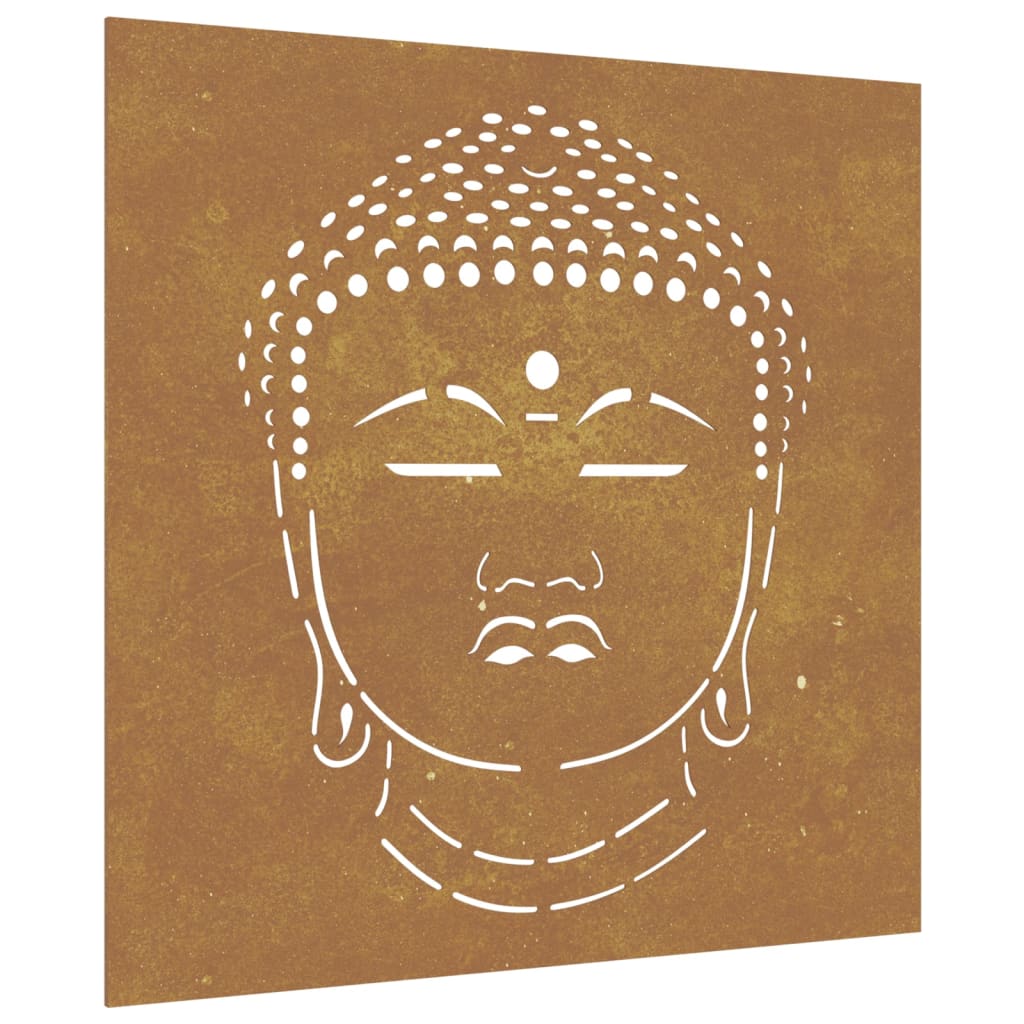 Décoration murale jardin 55x55 cm motif de tête de bouddha - XIOS