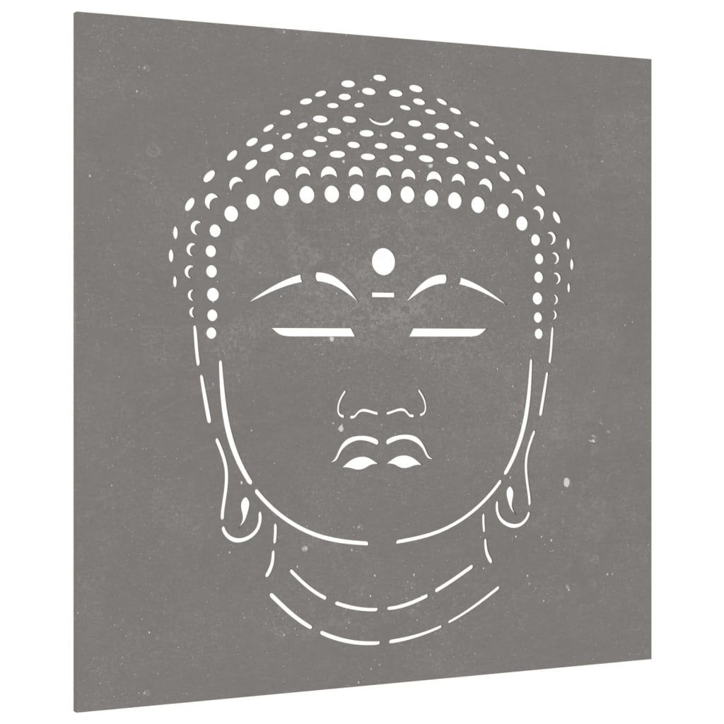 Décoration murale jardin 55x55 cm motif de tête de bouddha - XIOS