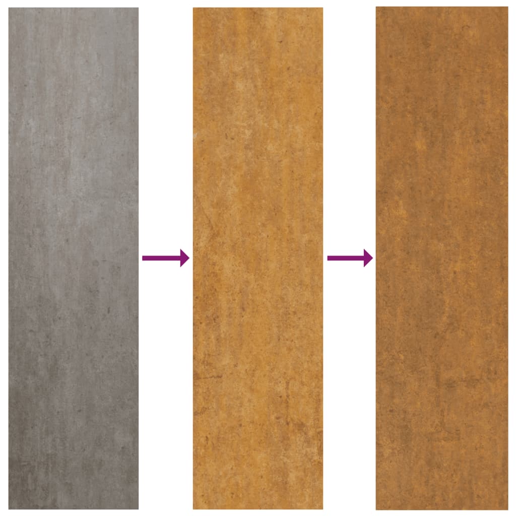 Décoration murale jardin 105x55 cm acier corten design bambou - XIOS
