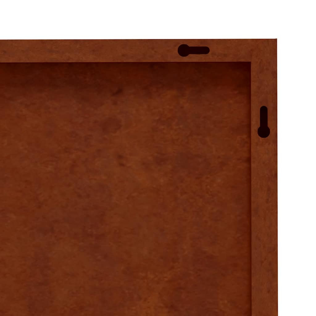 Décoration murale jardin 105x55 cm acier corten design bambou - XIOS