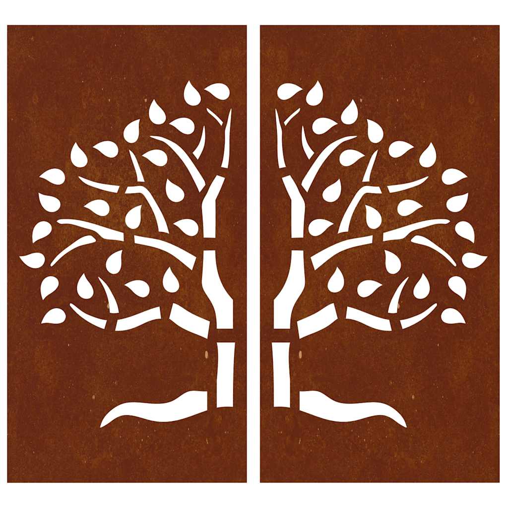 Décorations murales jardin 2 pcs 105x55 cm design d'arbre - XIOS