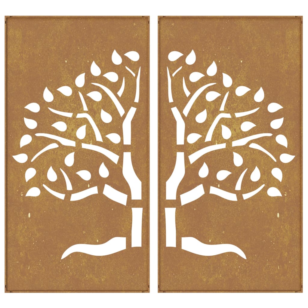 Décorations murales jardin 2 pcs 105x55 cm design d'arbre - XIOS