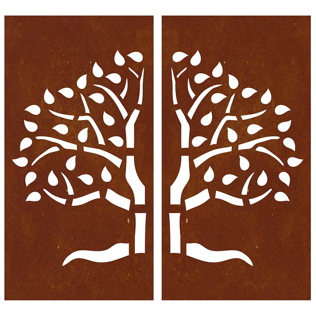 Décorations murales jardin 2 pcs 105x55 cm design d'arbre - XIOS