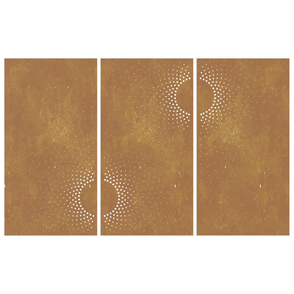 Décorations murales jardin 3 pcs 105x55 cm design du soleil - XIOS