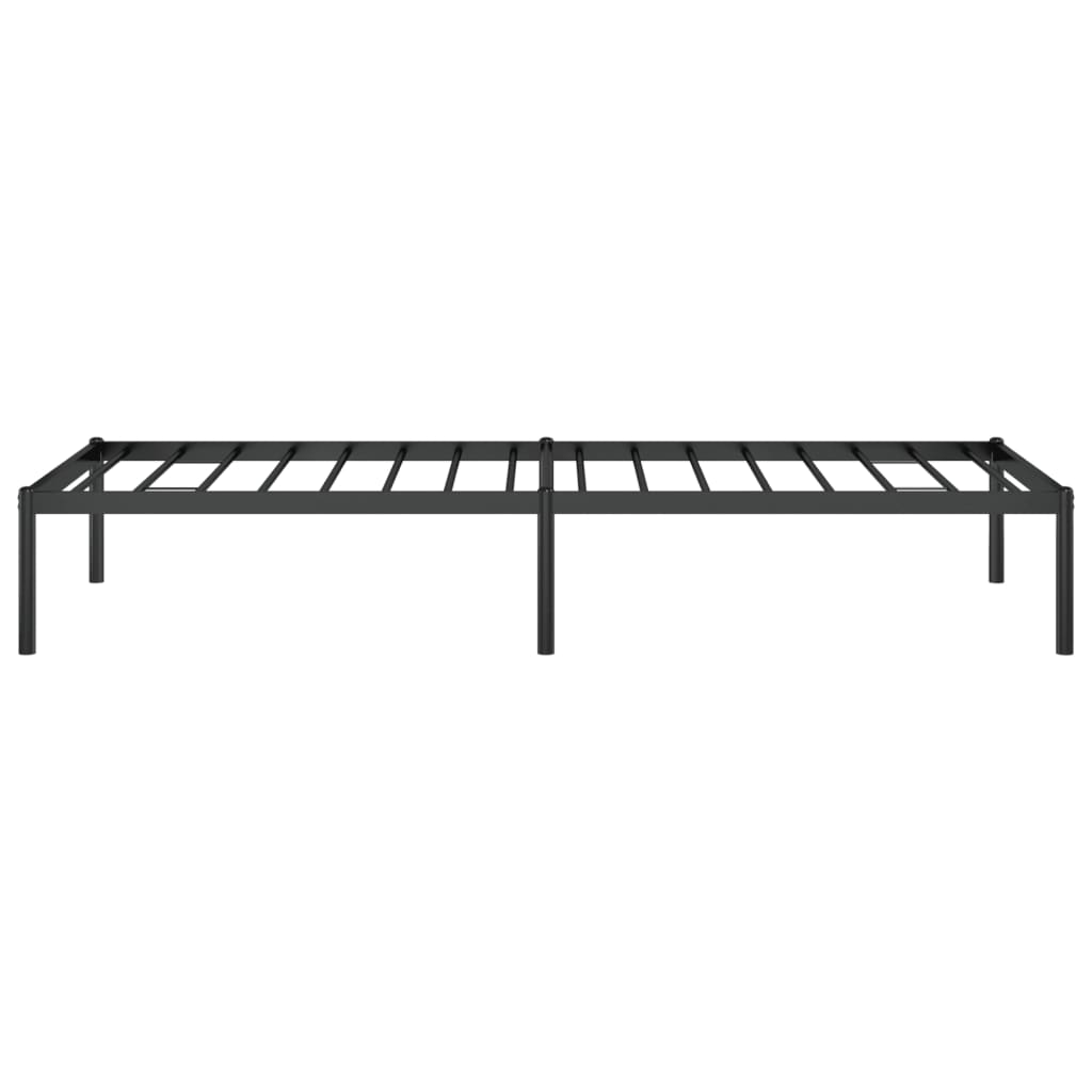 Cadre de lit métal sans matelas noir 75x190 cm - XIOS