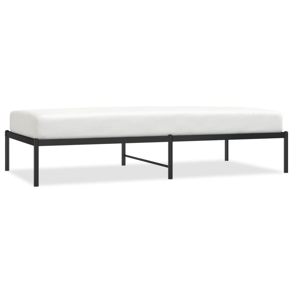 Cadre de lit métal sans matelas noir 90x190 cm - XIOS