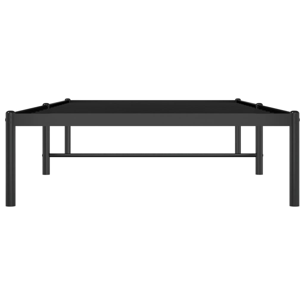 Cadre de lit métal sans matelas noir 90x190 cm - XIOS