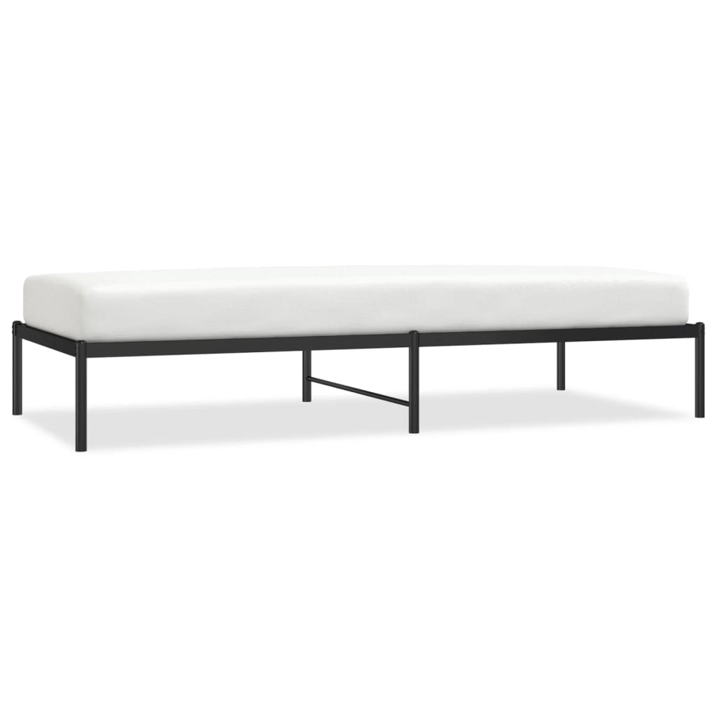 Cadre de lit métal sans matelas noir 90x200 cm - XIOS