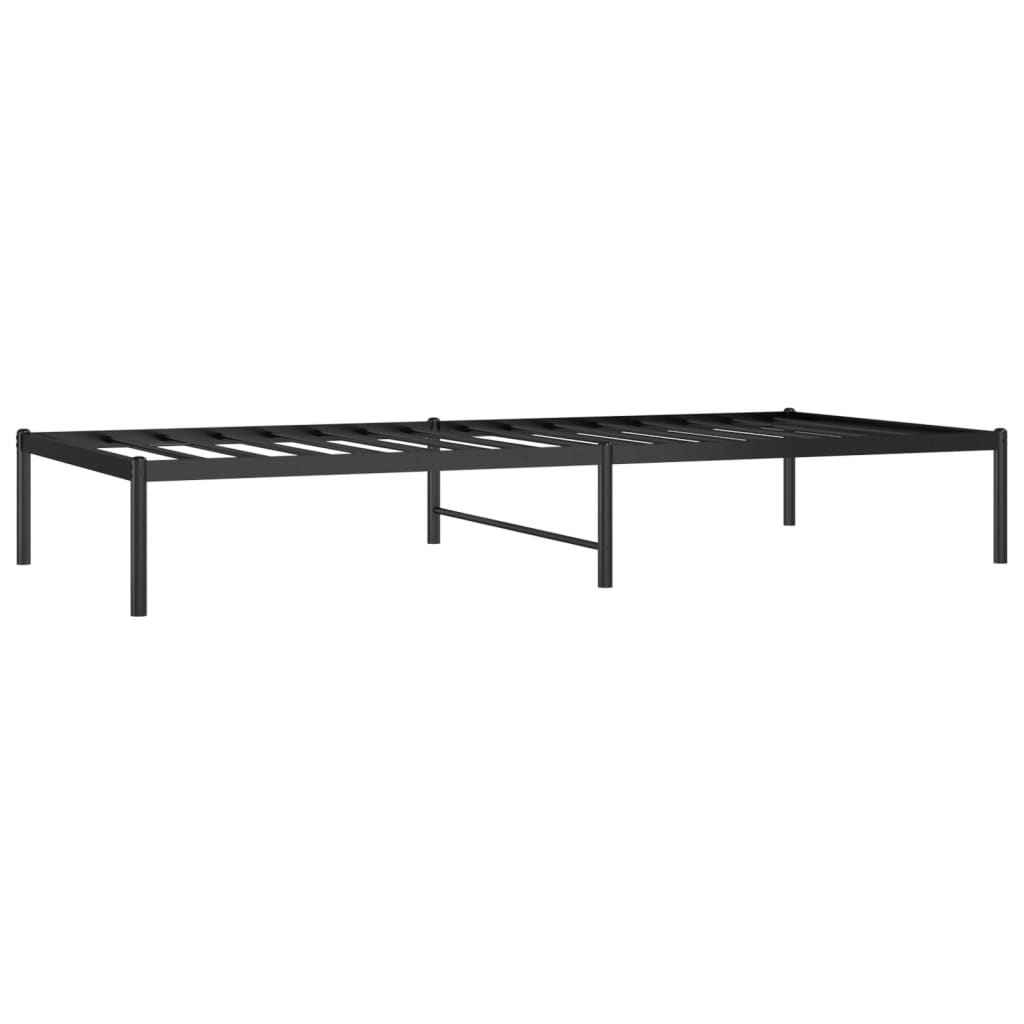 Cadre de lit métal sans matelas noir 90x200 cm - XIOS