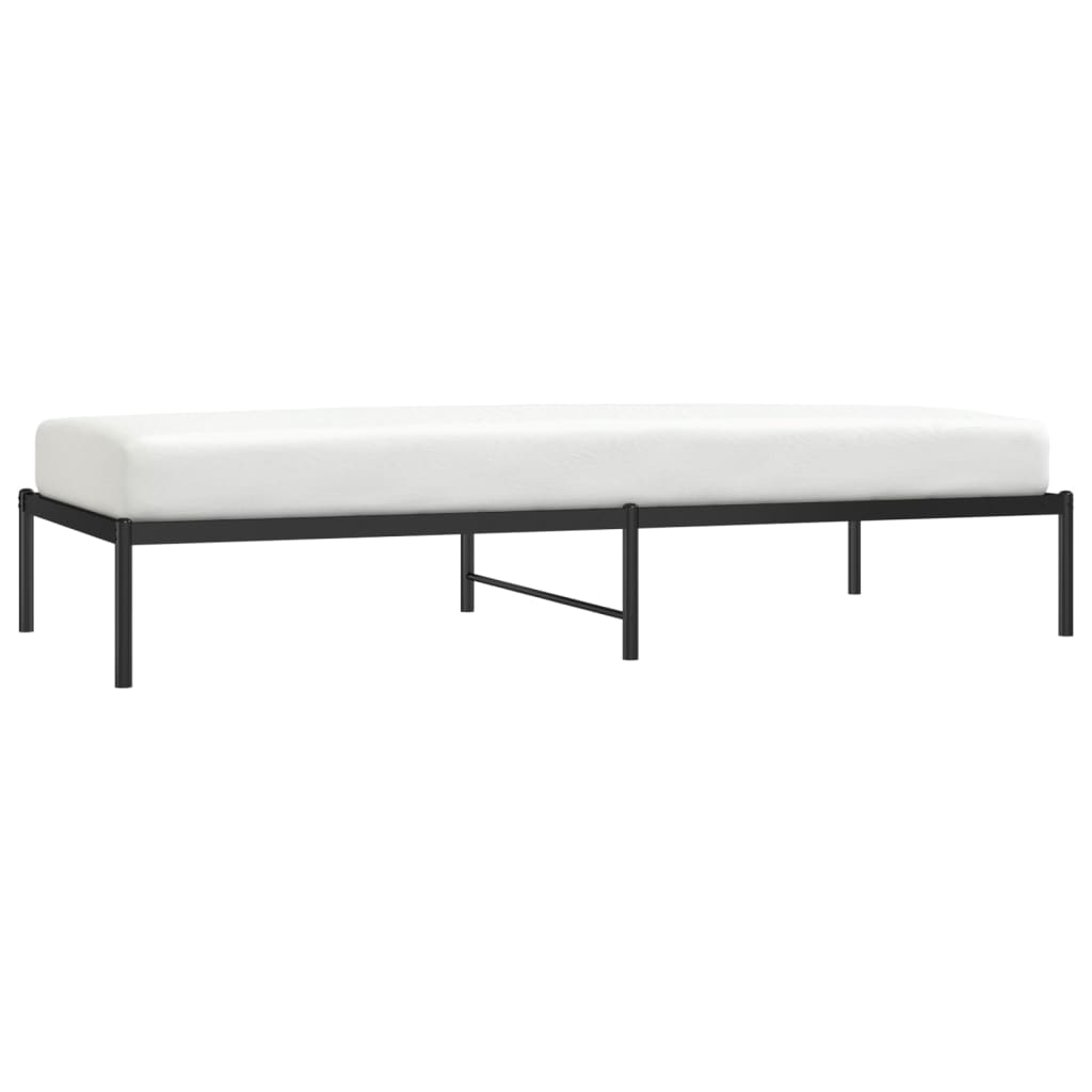 Cadre de lit métal sans matelas noir 90x200 cm - XIOS