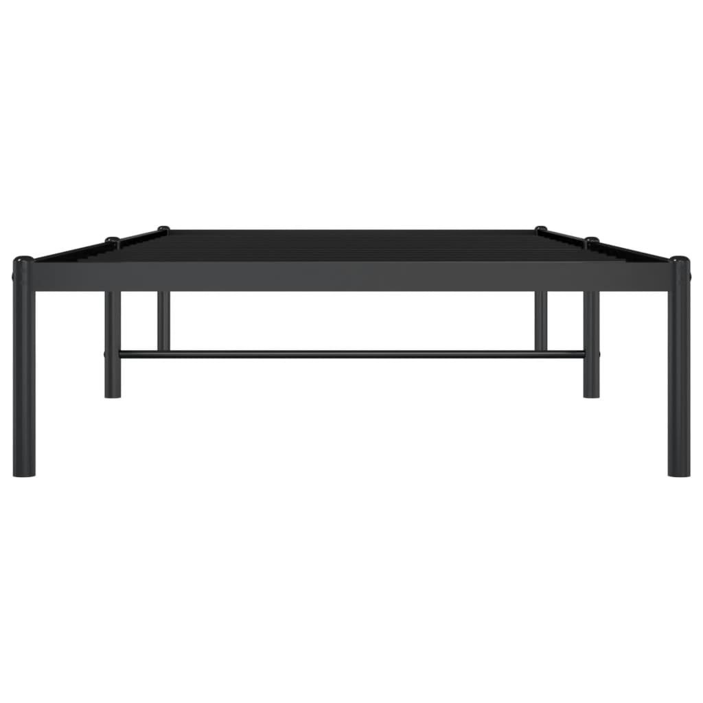 Cadre de lit métal sans matelas noir 90x200 cm - XIOS