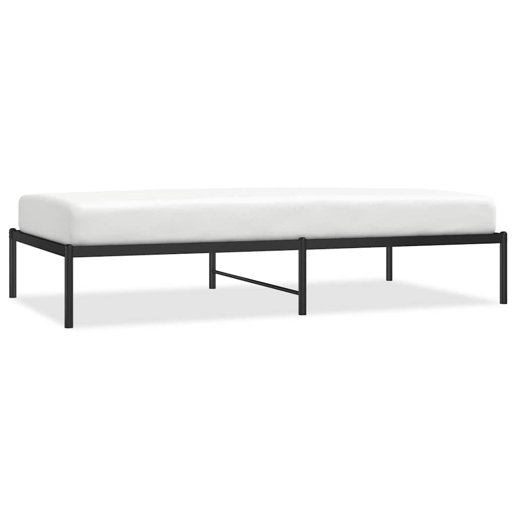 Cadre de lit métal sans matelas noir 100x190 cm - XIOS