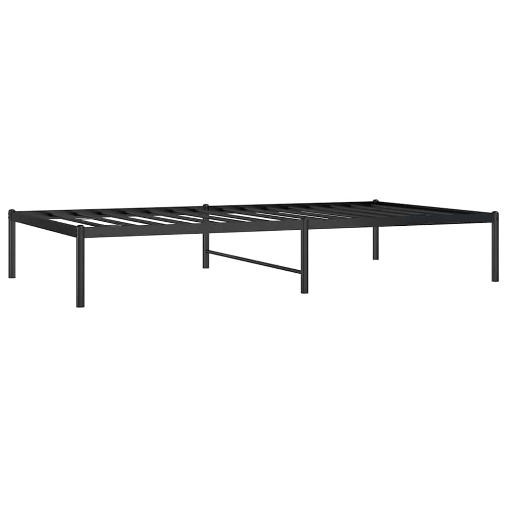 Cadre de lit métal sans matelas noir 100x190 cm - XIOS