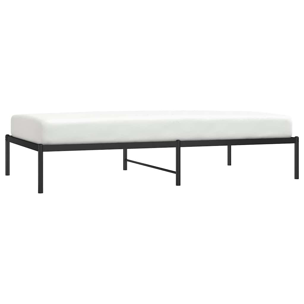 Cadre de lit métal sans matelas noir 100x190 cm - XIOS