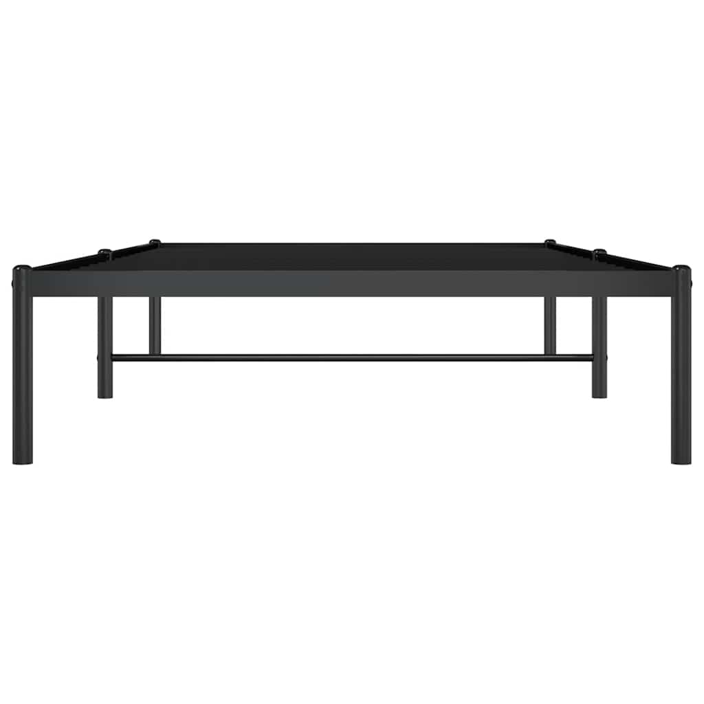 Cadre de lit métal sans matelas noir 100x190 cm - XIOS