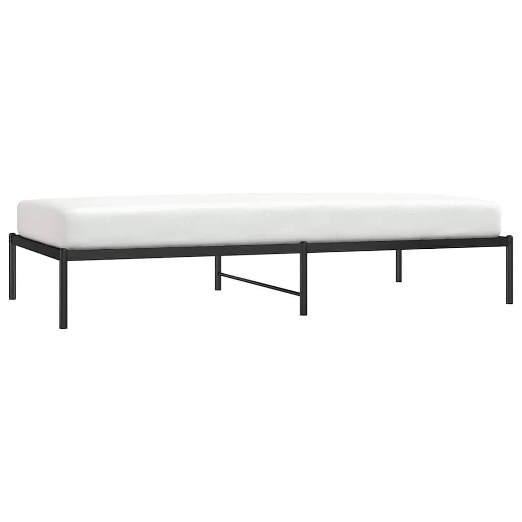 Cadre de lit métal sans matelas noir 100x200 cm - XIOS
