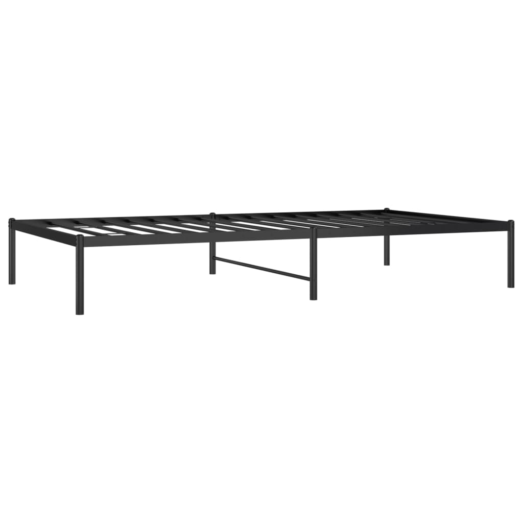 Cadre de lit métal sans matelas noir 107x203 cm - XIOS