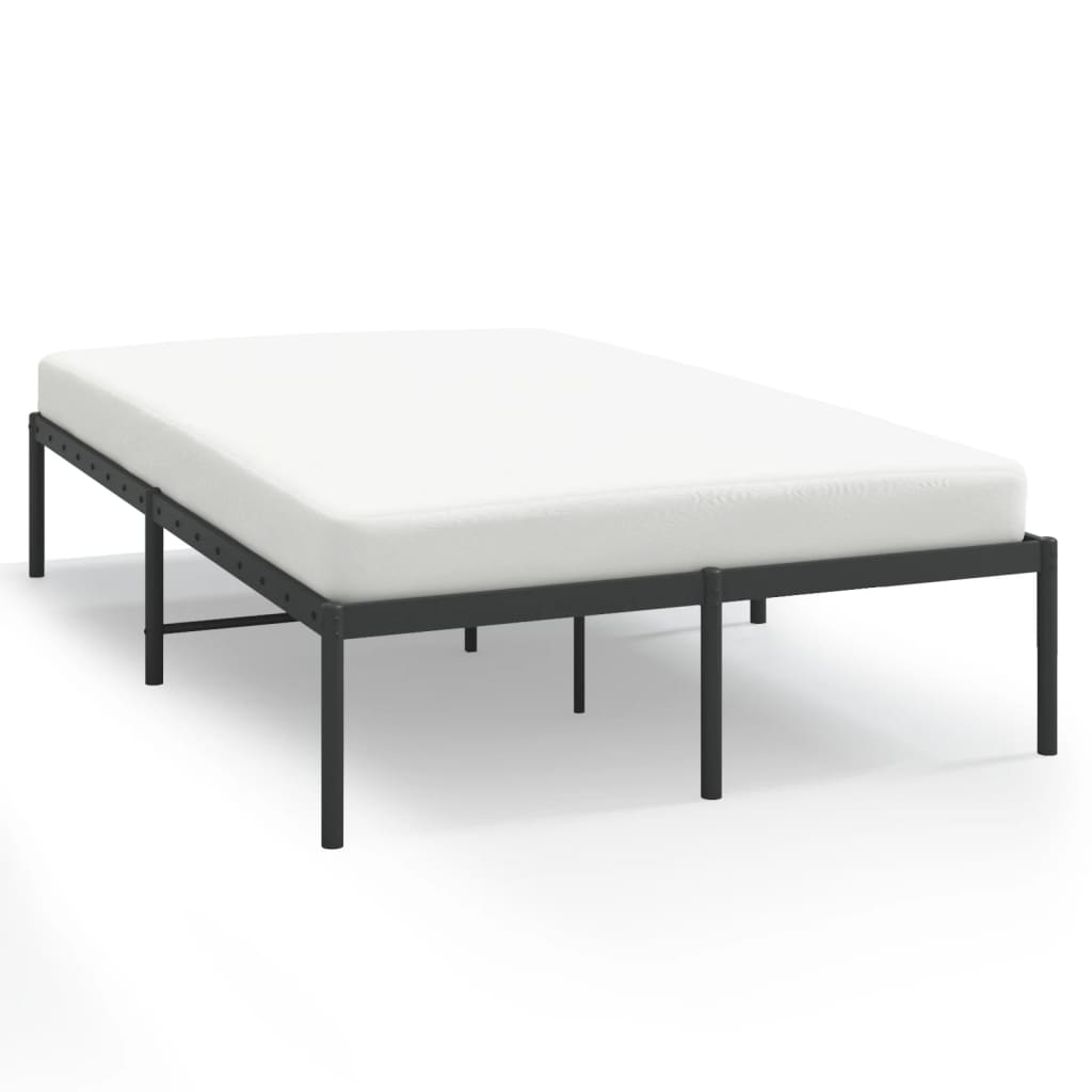 Cadre de lit métal sans matelas noir 120x190 cm - XIOS