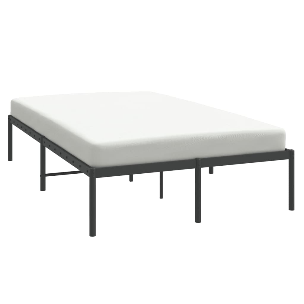 Cadre de lit métal sans matelas noir 120x190 cm - XIOS