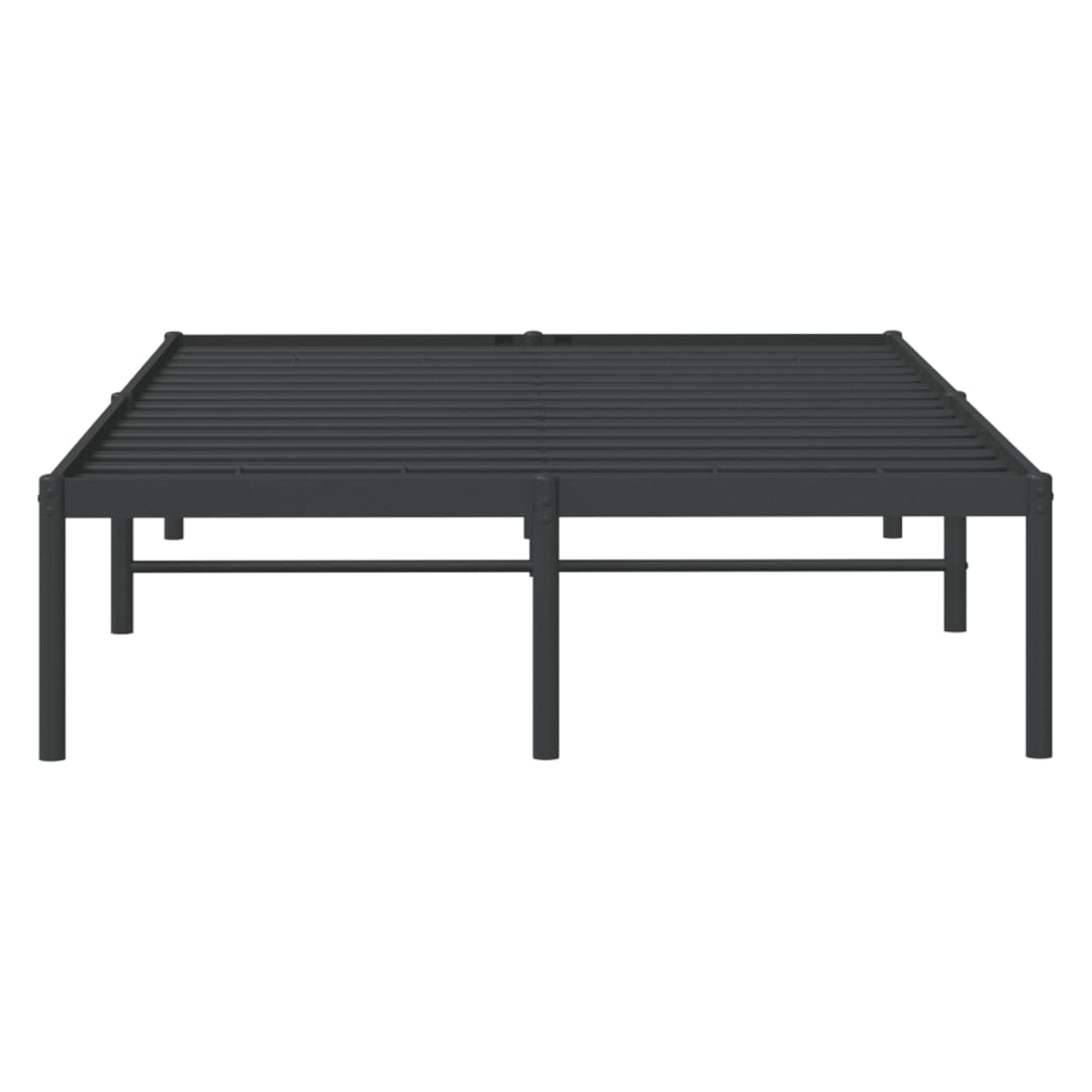 Cadre de lit métal sans matelas noir 120x190 cm - XIOS