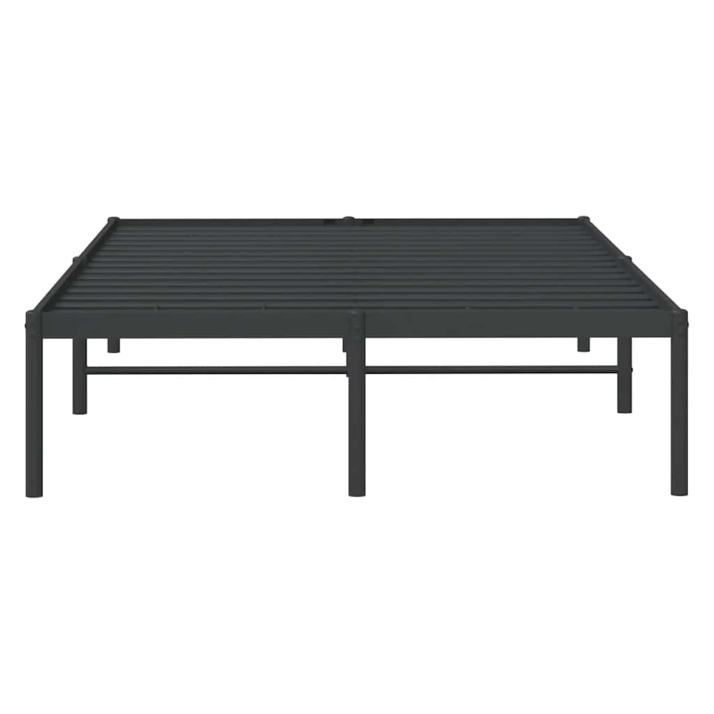 Cadre de lit métal sans matelas noir 135x190 cm - XIOS