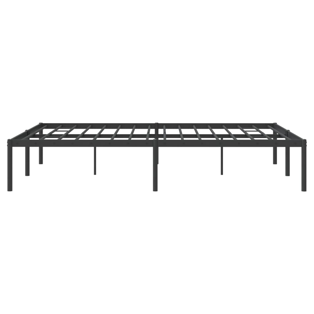 Cadre de lit métal sans matelas noir 150x200 cm - XIOS