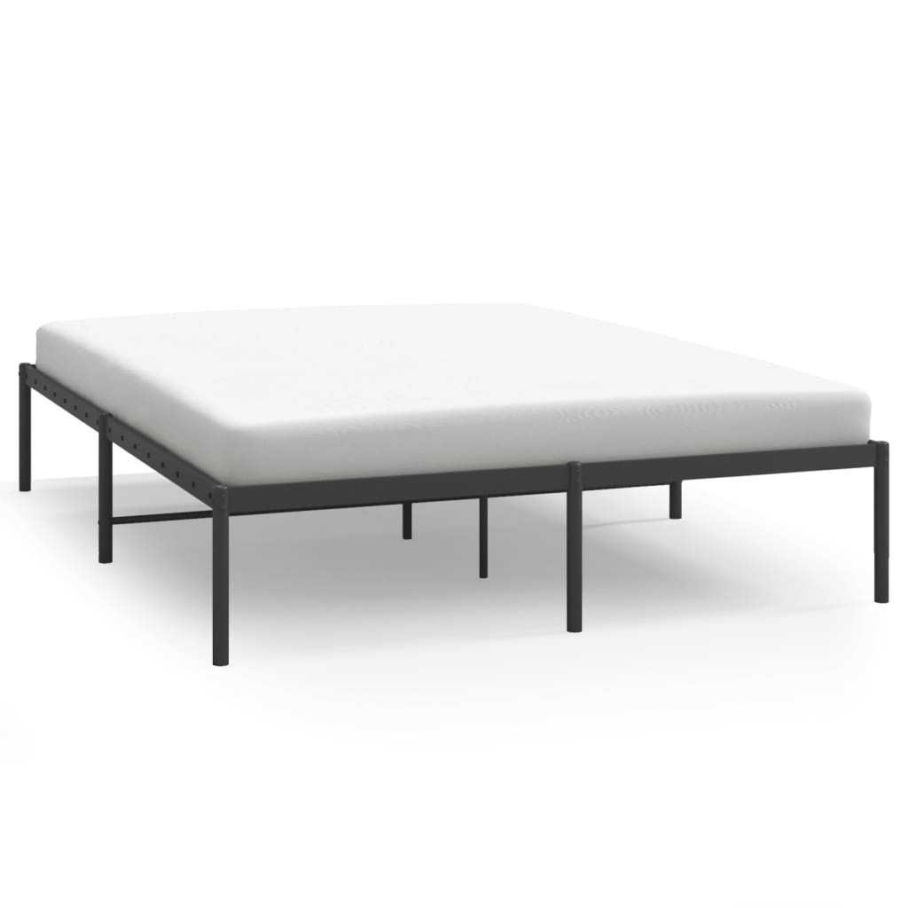 Cadre de lit métal sans matelas noir 160x200 cm - XIOS