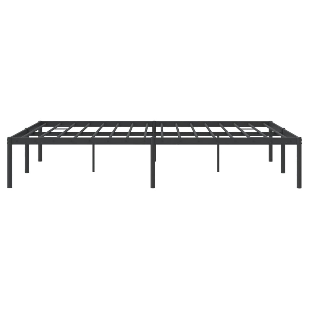 Cadre de lit métal sans matelas noir 160x200 cm - XIOS