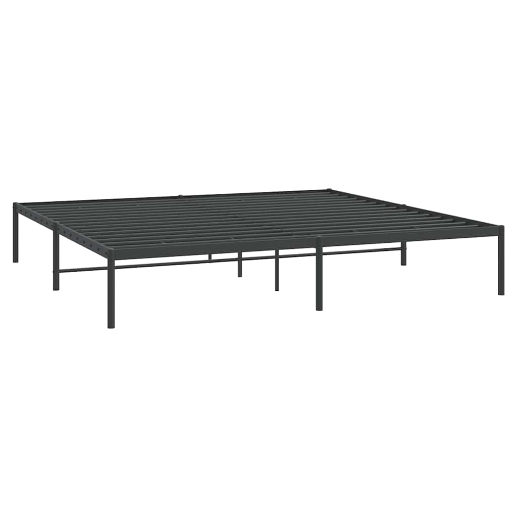 Cadre de lit métal noir 183x213 cm - XIOS