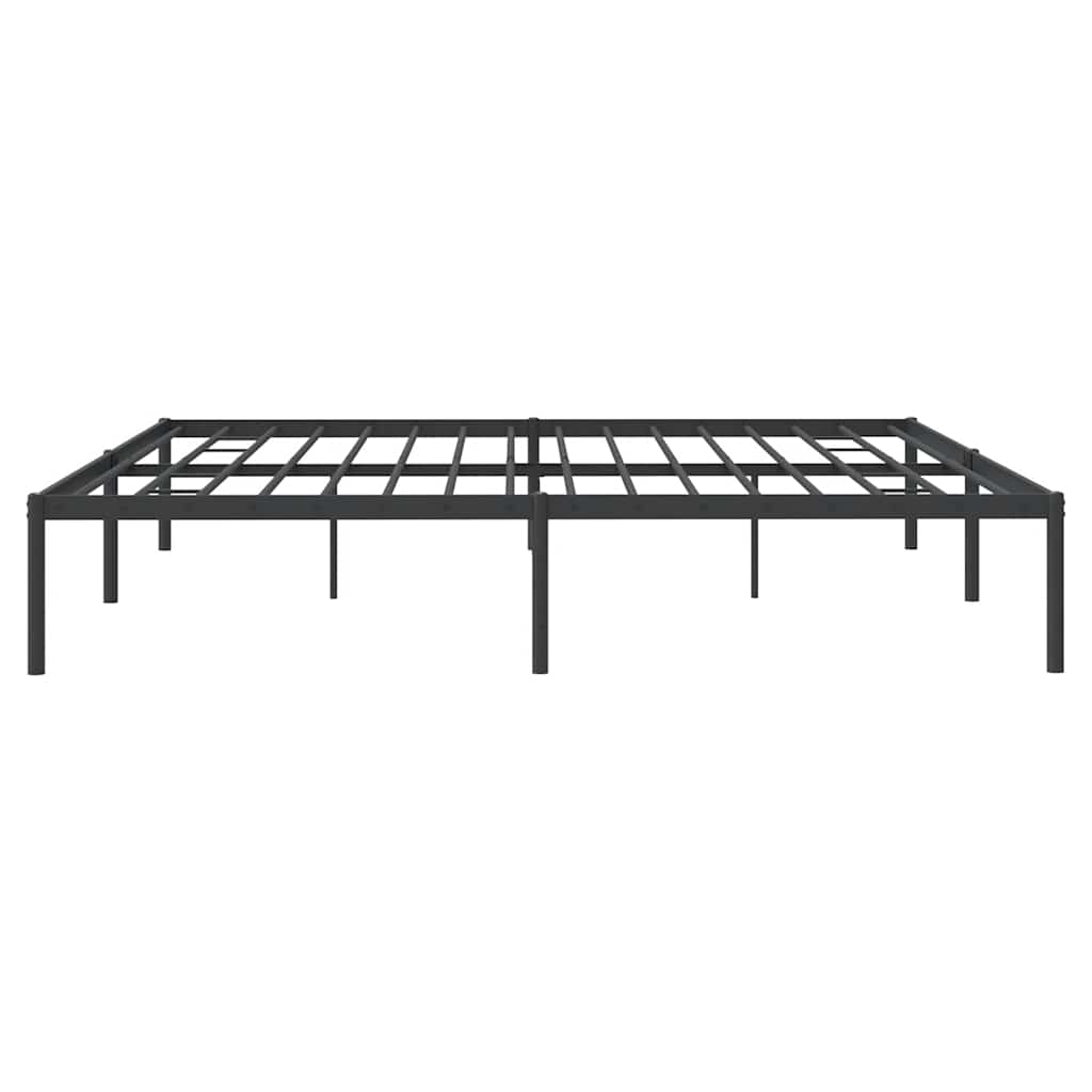 Cadre de lit métal sans matelas noir 200x200 cm - XIOS