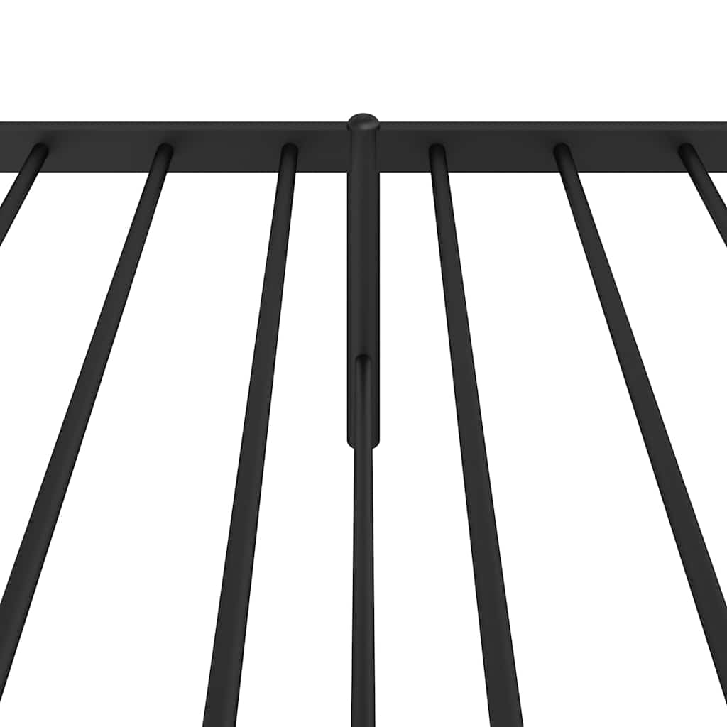 Cadre de lit métal sans matelas avec tête de lit noir 100x190cm - XIOS